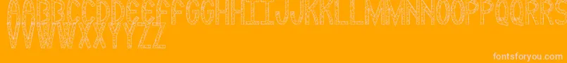 Rockmia Font – Pink Fonts on Orange Background