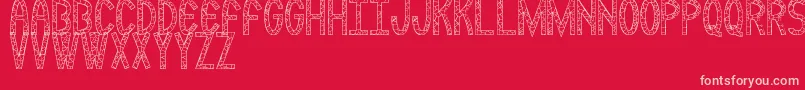 Rockmia Font – Pink Fonts on Red Background