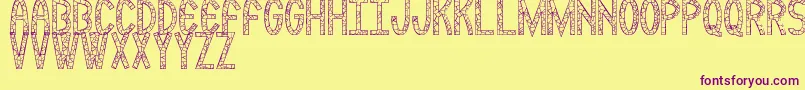 Rockmia Font – Purple Fonts on Yellow Background