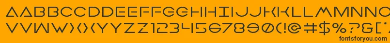 Earthorbiterexpand Font – Black Fonts on Orange Background