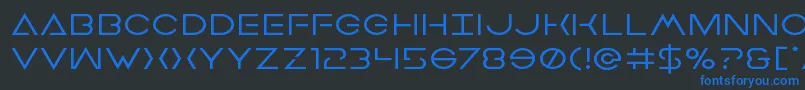 Earthorbiterexpand Font – Blue Fonts on Black Background