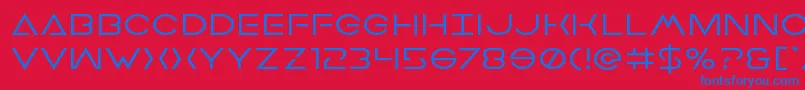 Earthorbiterexpand Font – Blue Fonts on Red Background