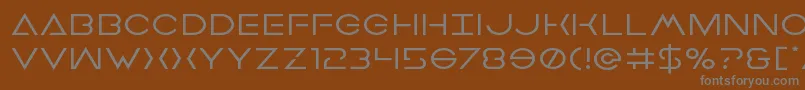 フォントEarthorbiterexpand – 茶色の背景に灰色の文字