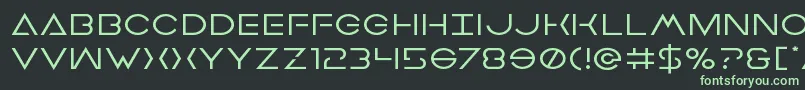 Earthorbiterexpand Font – Green Fonts on Black Background