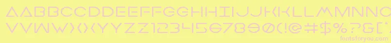 Earthorbiterexpand Font – Pink Fonts on Yellow Background