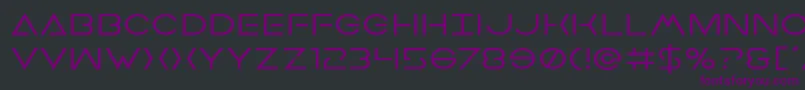 Czcionka Earthorbiterexpand – fioletowe czcionki na czarnym tle