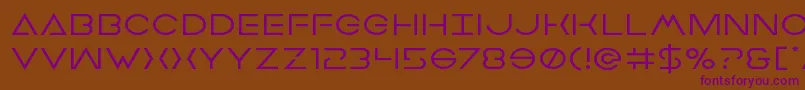 Earthorbiterexpand Font – Purple Fonts on Brown Background