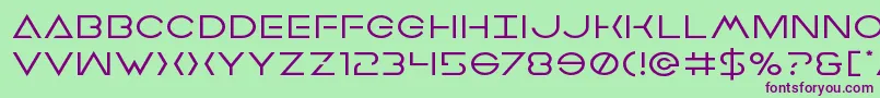 Earthorbiterexpand Font – Purple Fonts on Green Background
