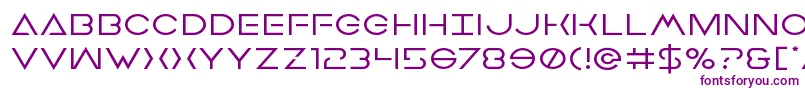 Fonte Earthorbiterexpand – fontes roxas em um fundo branco
