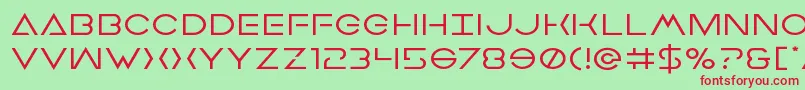 Шрифт Earthorbiterexpand – красные шрифты на зелёном фоне