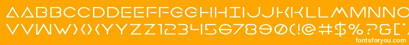 Earthorbiterexpand Font – White Fonts on Orange Background