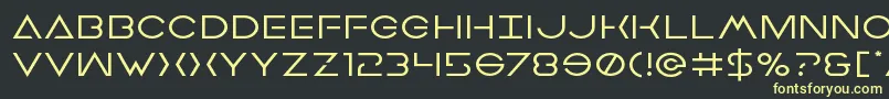 Earthorbiterexpand Font – Yellow Fonts on Black Background