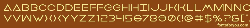Czcionka Earthorbiterexpand – żółte czcionki na brązowym tle