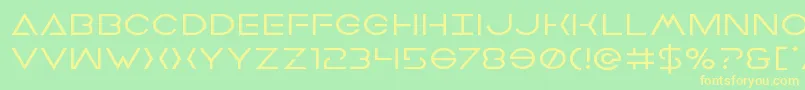 Earthorbiterexpand Font – Yellow Fonts on Green Background
