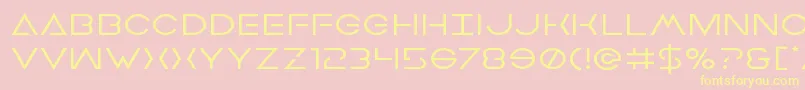 Earthorbiterexpand Font – Yellow Fonts on Pink Background