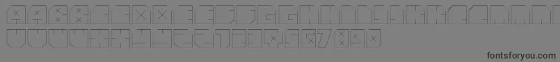 フォントAndreFist – 黒い文字の灰色の背景