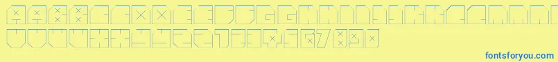AndreFist-fontti – siniset fontit keltaisella taustalla