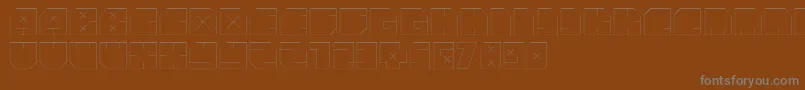 フォントAndreFist – 茶色の背景に灰色の文字