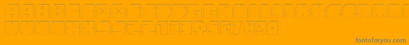 AndreFist-Schriftart – Graue Schriften auf orangefarbenem Hintergrund