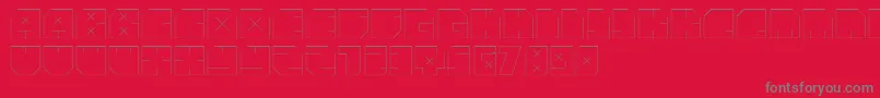 フォントAndreFist – 赤い背景に灰色の文字