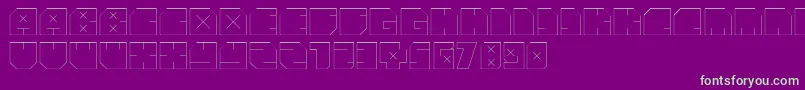 フォントAndreFist – 紫の背景に緑のフォント