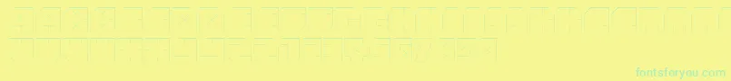 フォントAndreFist – 黄色い背景に緑の文字