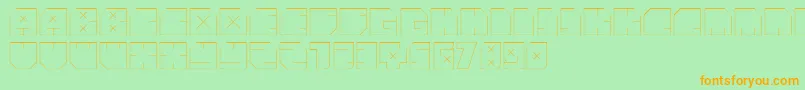Шрифт AndreFist – оранжевые шрифты на зелёном фоне