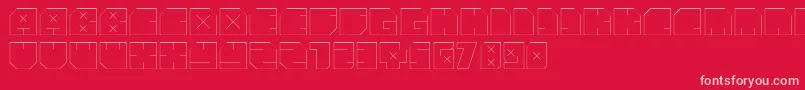 AndreFist-fontti – vaaleanpunaiset fontit punaisella taustalla