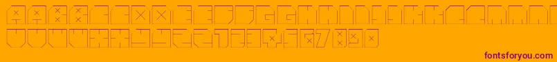 Шрифт AndreFist – фиолетовые шрифты на оранжевом фоне