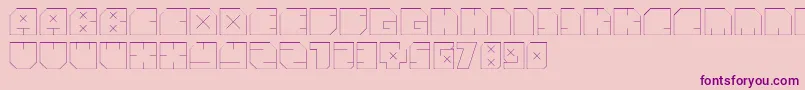フォントAndreFist – ピンクの背景に紫のフォント