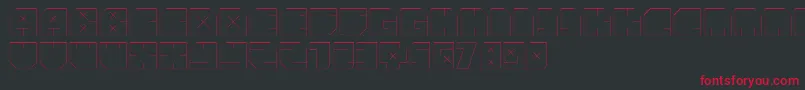 フォントAndreFist – 黒い背景に赤い文字