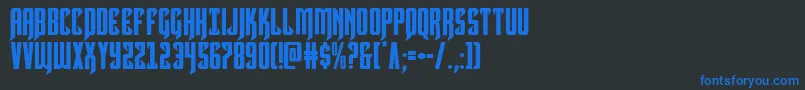 Hawkmoon Font – Blue Fonts on Black Background
