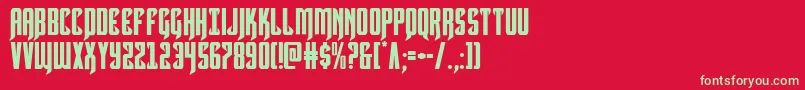 Hawkmoon Font – Green Fonts on Red Background