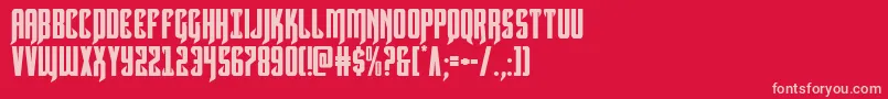 Hawkmoon Font – Pink Fonts on Red Background