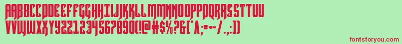 Hawkmoon Font – Red Fonts on Green Background