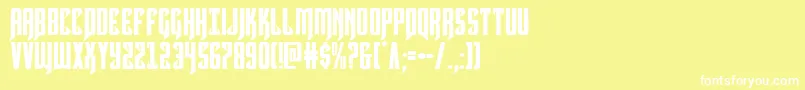 Hawkmoon Font – White Fonts on Yellow Background