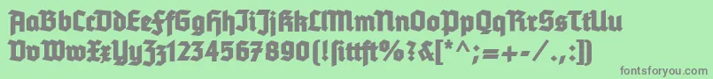 Tannenbergfett Font – Gray Fonts on Green Background