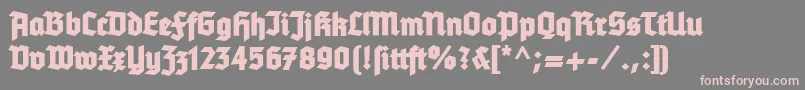 Tannenbergfett Font – Pink Fonts on Gray Background