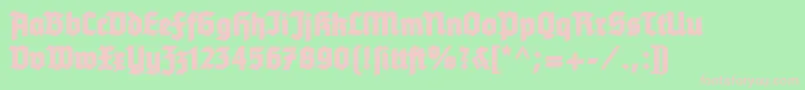 Tannenbergfett Font – Pink Fonts on Green Background