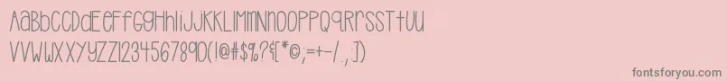 フォントHellocasual – ピンクの背景に灰色の文字