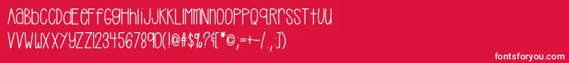 Hellocasual Font – White Fonts on Red Background