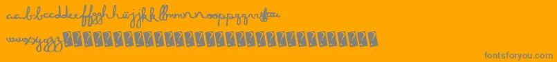 Fivedozen Font – Gray Fonts on Orange Background