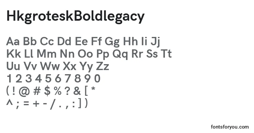 Police HkgroteskBoldlegacy (91752) - Alphabet, Chiffres, Caractères Spéciaux