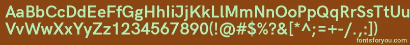 Шрифт HkgroteskBoldlegacy – зелёные шрифты на коричневом фоне
