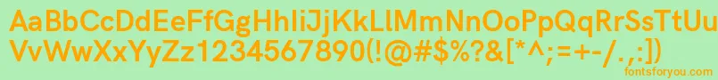 HkgroteskBoldlegacy Font – Orange Fonts on Green Background