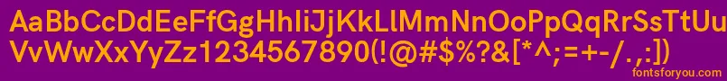 HkgroteskBoldlegacy Font – Orange Fonts on Purple Background