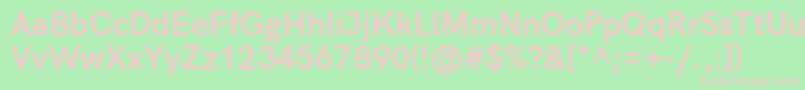 HkgroteskBoldlegacy Font – Pink Fonts on Green Background