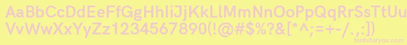 HkgroteskBoldlegacy Font – Pink Fonts on Yellow Background