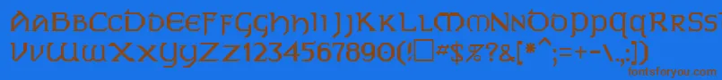 Шрифт EireRegular – коричневые шрифты на синем фоне