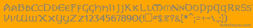 EireRegular Font – Gray Fonts on Orange Background